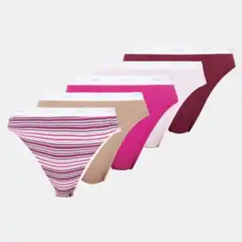 Jockey 5pk french cut panties orchid plum stripe