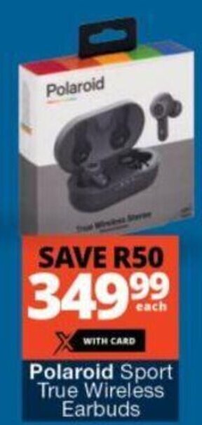 Checkers Polaroid Sport True Wireless Earbuds offer