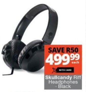Checkers Skullcandy Riff Headphones Black offer
