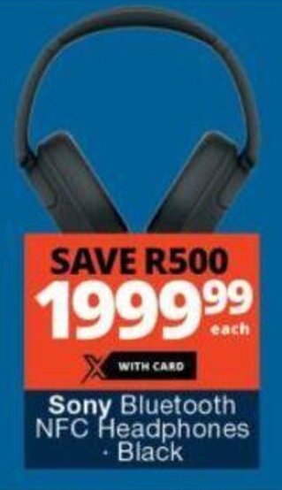 Checkers Sony Bluetooth NFC Headphones - Black offer