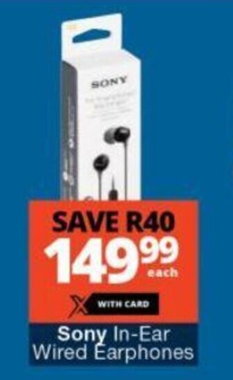 Checkers Sony In-Ear Wired Earphones offer