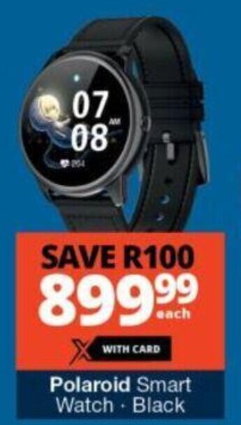 Checkers Polaroid Smart Watch Black offer