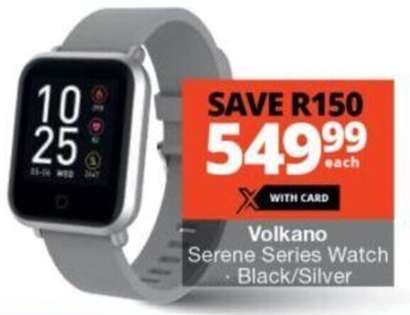 Checkers Volkano Serene Series Watch Black/Silver offer