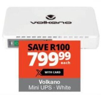 Checkers Volkano Mini UPS. White offer