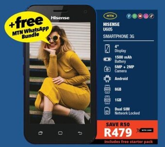 Checkers HISENSE U605 Smartphone 3G offer
