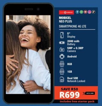 Checkers MOBICEL NEO PLUS SMARTPHONE 4G LTE offer