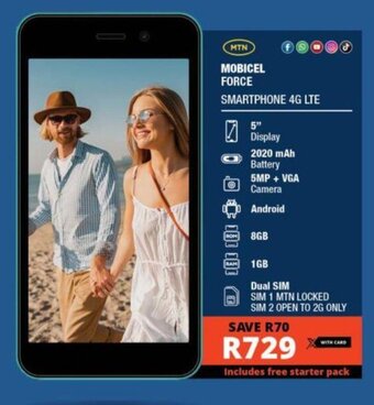 Checkers MOBICEL FORCE SMARTPHONE 4G LTE offer