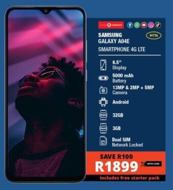 Checkers SAMSUNG GALAXY A04E SMARTPHONE 4G LTE offer