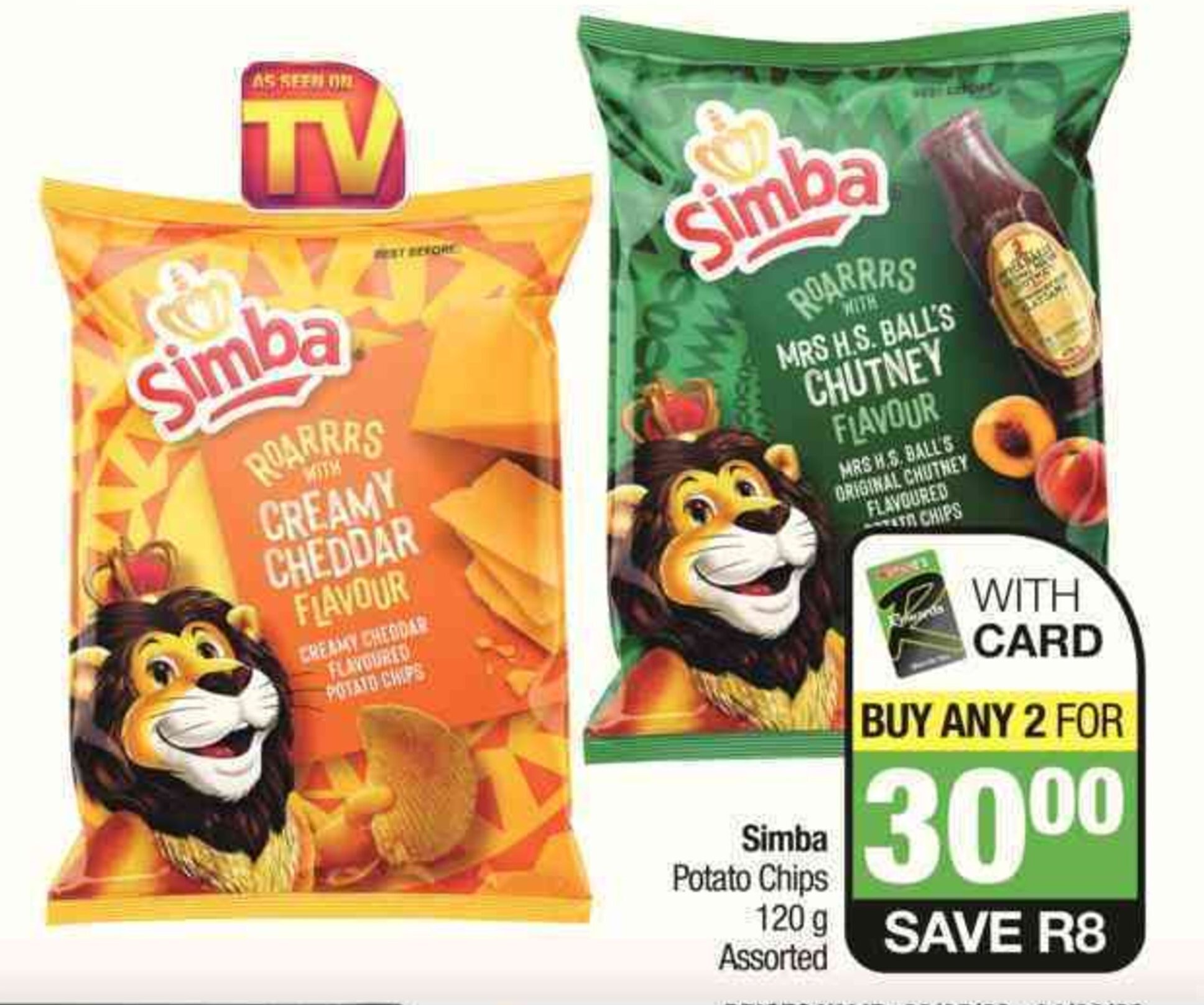 Simba Potato Chips 120 g Assorted offer at Spar