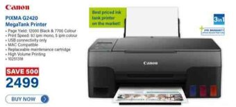 Incredible Connection Canon PIXMA G2420 MegaTank Printer offer