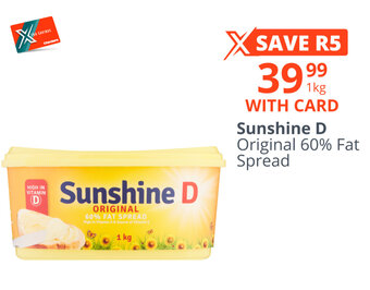 Checkers Sunshine D Original 60% Fat Spread offer