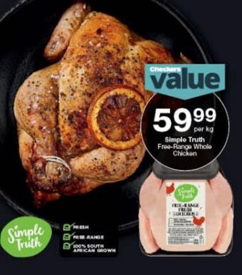 Checkers Simple Truth Free-Range Whole Chicken offer
