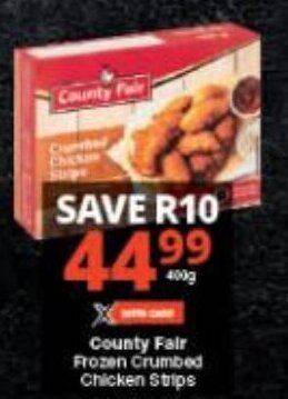 Checkers County Fair Frozen Crumbed Chicken Strips offer