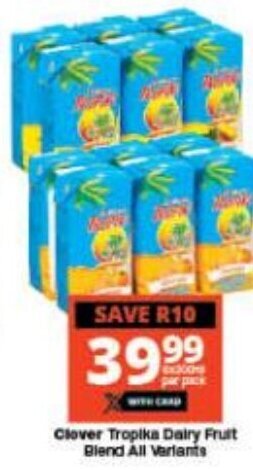 Checkers Clover Tropika Dairy Fruit Blend All Variants offer