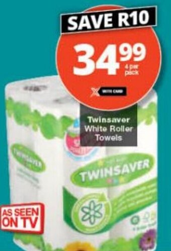 Checkers Twinsaver White Roller Towels offer