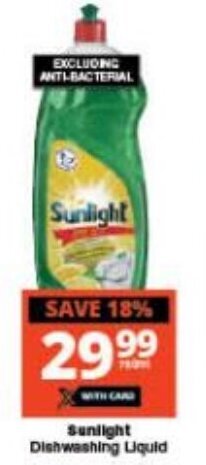 Checkers Sunlight Dishwashing Liquid offer