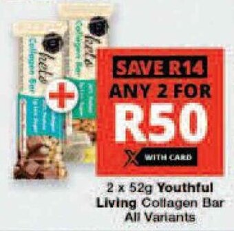 2 x 52g Youthful Living Collagen Bar All Variants