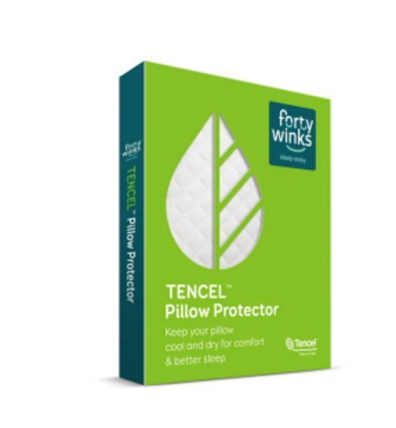Forty winks tencel pillow protector offer at Dial a Bed