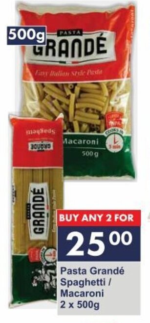 President Hyper Pasta Grandé Spaghetti / Macaroni 2 x 500g offer