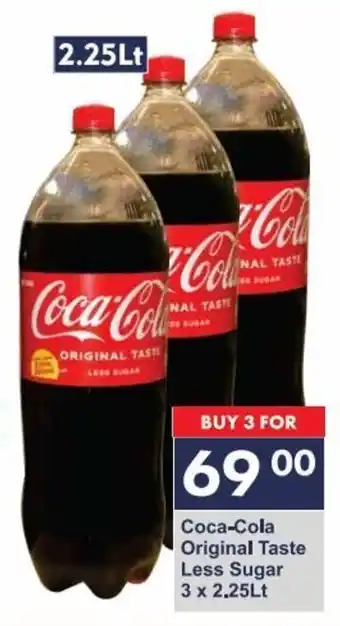 President Hyper Coca-Cola Original Taste Less Sugar 3 x 2,25Lt offer