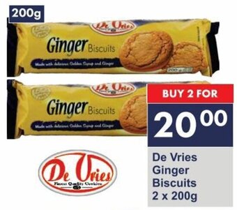 President Hyper De Vries Ginger Biscuits 2 x 200g offer