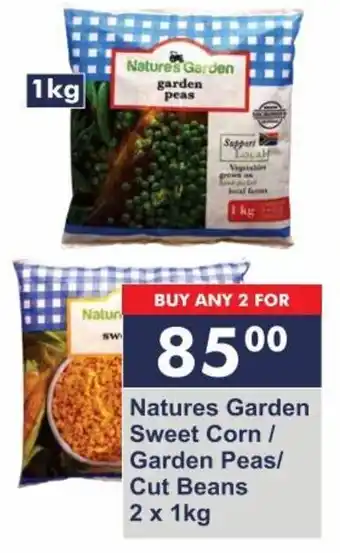 President Hyper Natures Garden Sweet Corn / Garden Peas/ Cut Beans 2 x 1kg offer