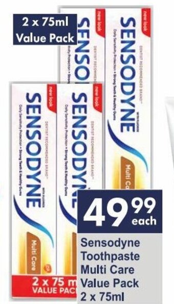 President Hyper Sensodyne Toothpaste Multi Care Value Pack 2x75ml offer