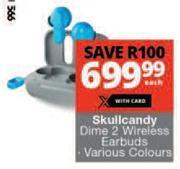 Checkers Hyper Skullcandy dime 2 wireless earbuds-each offer