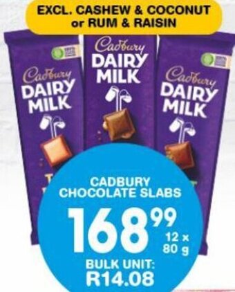 CADBURY CHOCOLATE SLABS