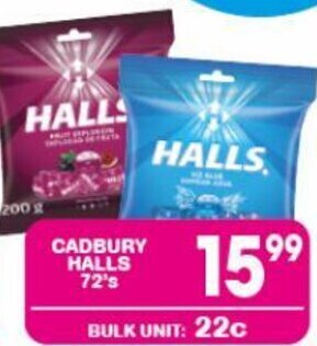 Giant Hyper CADBURY HALLS 72's offer