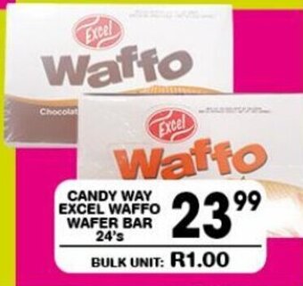 CANDY WAY EXCEL WAFFO WAFER BAR 24's