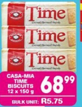 Giant Hyper CASA-MIA TIME BISCUITS 12 x 150 g offer