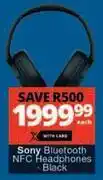 Checkers Hyper Sony bluetooth nfc headphones (black)-each offer