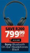 Checkers Hyper Sony bluetooth on-ear headphones (black)-each offer
