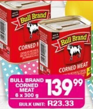 Giant Hyper BULL BRAND CORNED MEAT 6x300g offer