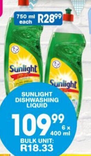Giant Hyper SUNLIGHT DISHWASHING LIQUID offer