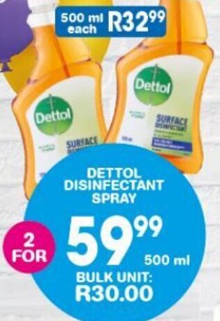 Giant Hyper DETTOL DISINFECTANT SPRAY offer