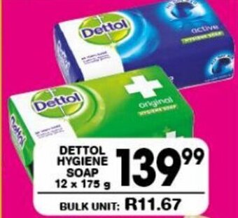 Giant Hyper DETTOL HYGIENE SOAP 12 x 175 g offer