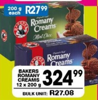 BAKERS ROMANY CREAMS 12x200g