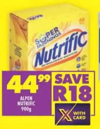 Shoprite ALPEN NUTRIFIC 900g offer