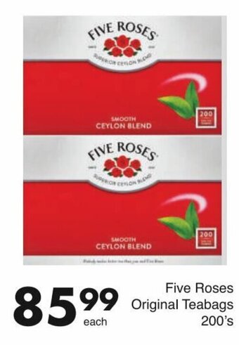 Save Five Roses Original Teabags 200's offer