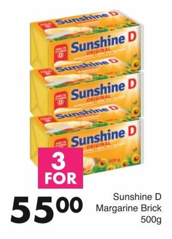 Save Sunshine D Margarine Brick 500g offer