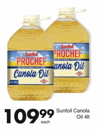 Save Sunfoil Canola Oil 4lt offer