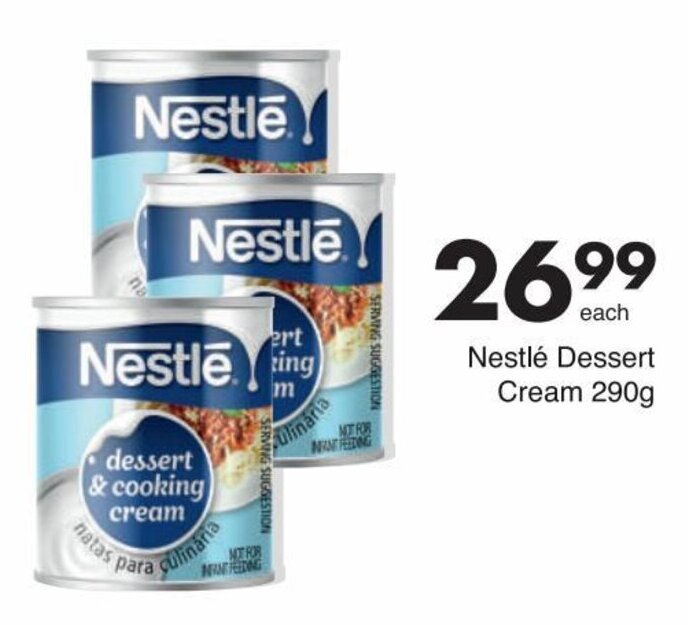 Nestlé Dessert Cream 290g offer at Save