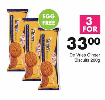 Save De Vries Ginger Biscuits 200g offer