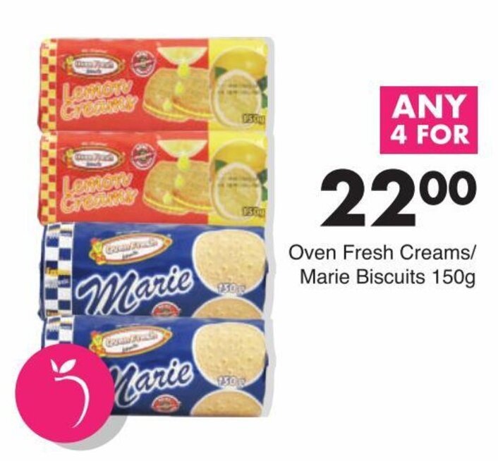 Oven Fresh Creams/ Marie Biscuits 150g offer at Save