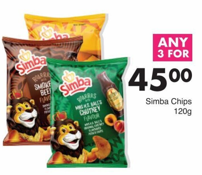 Simba Chips 120g offer at Save