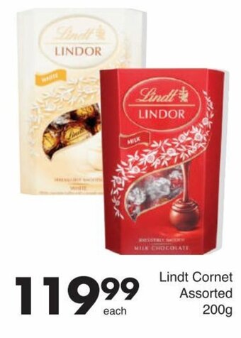 Save Lindt Cornet Assorted 200g offer