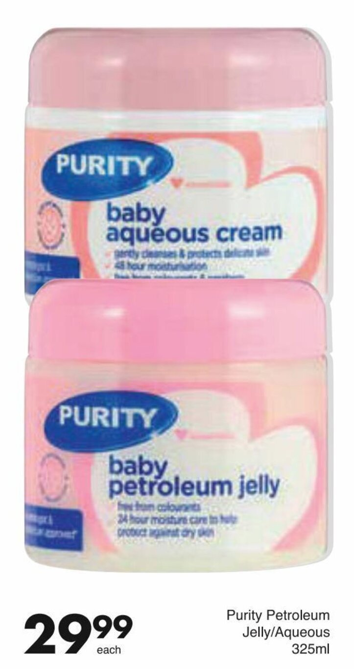 Purity Petroleum Jelly/Aqueous 325ml offer at Save