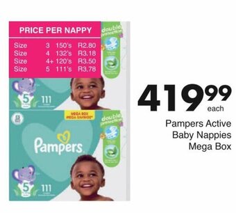 Save Pampers Active Baby Nappies Mega Box offer